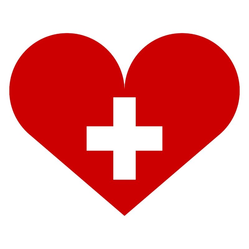 Schweizer Flagge mit Herz