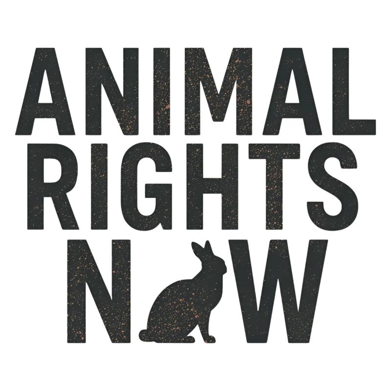 Animal Rights Now Statement Typografie