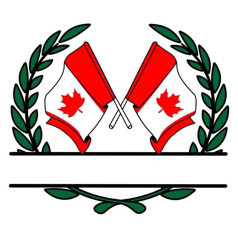 Bannière de couronne de laurier de Drapeaux Canada