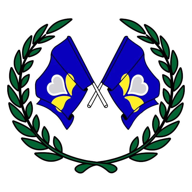 Couronne de laurier Drapeaux Région de Bruxelles-Capitale