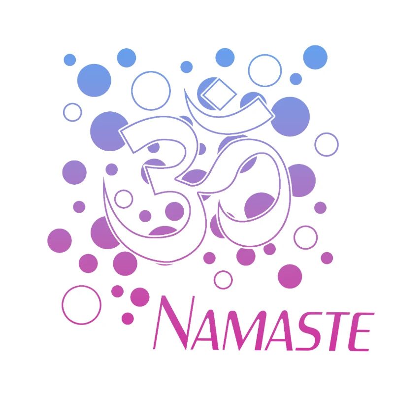 Om Namaste Gradient Kreisdesign