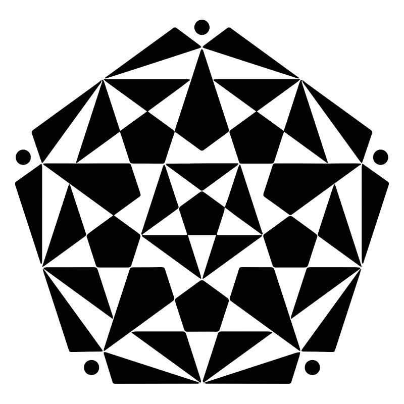 Fractal Pentagram Star Design
