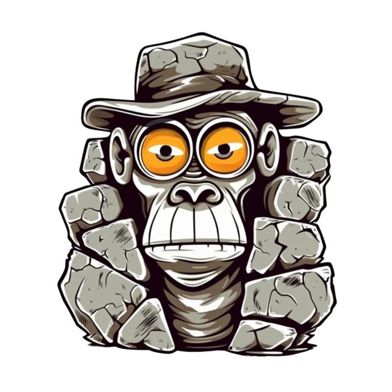 Conception de t-shirt singe de l’âge de pierre