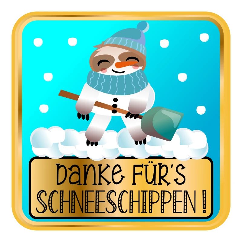 DANKESCHÖN GESCHENKE - SCHNEE SCHIPPEN FAULTIERE