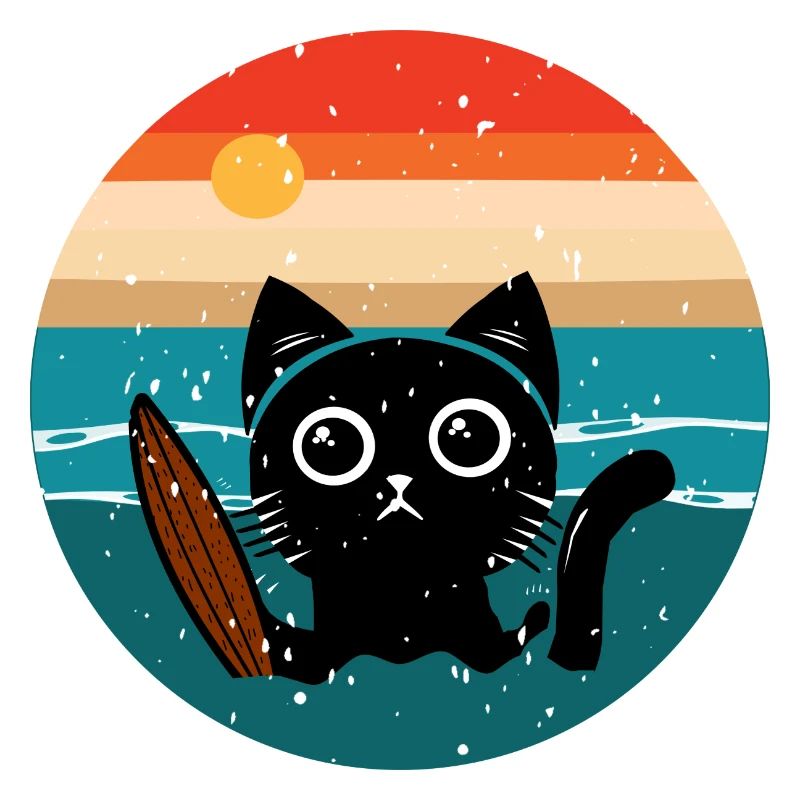 Surfende Katze