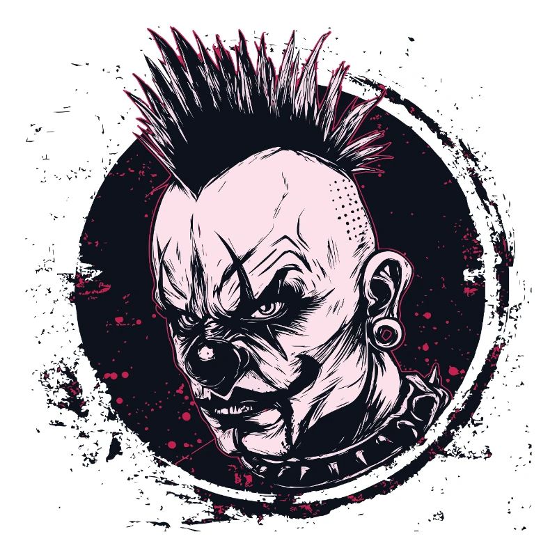 scary mohawk clown