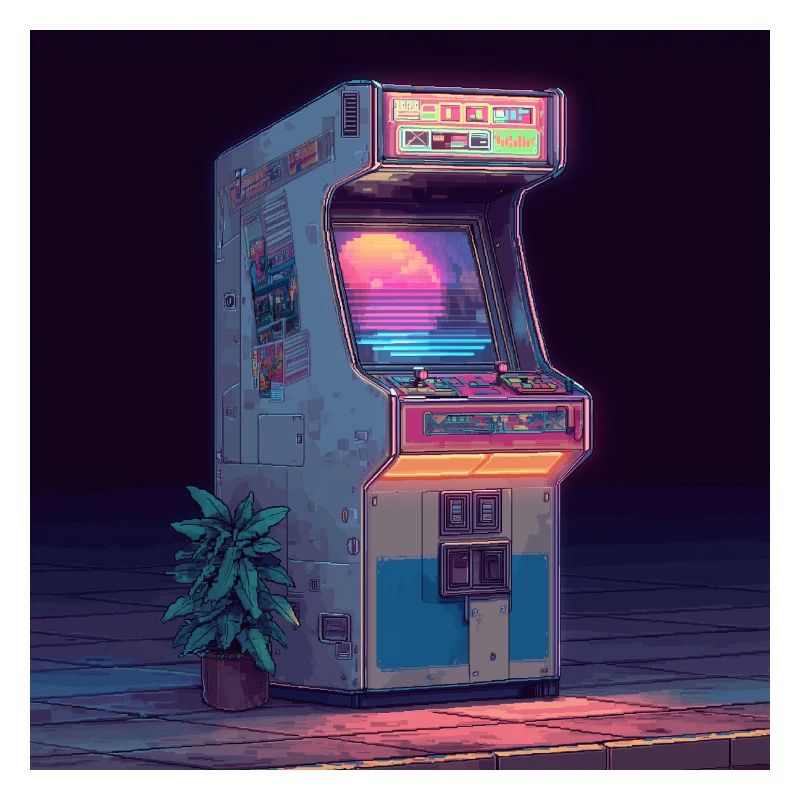 Retro Arcade Machine – Neon Gaming Vibes