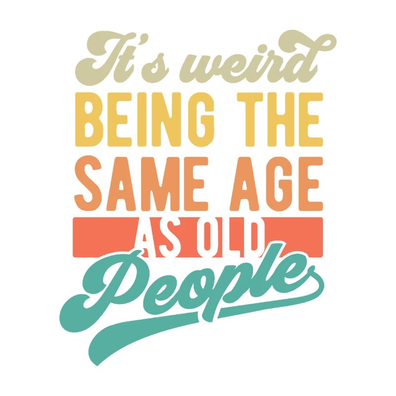 Humorous Flat Design about Age and Identity