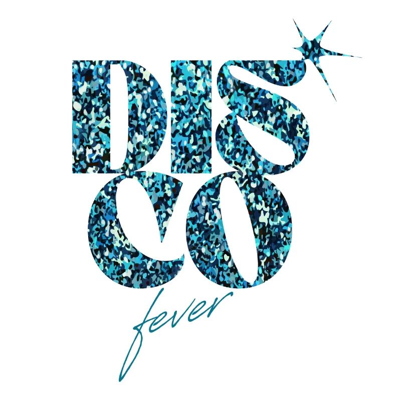Glitter Disco Fever Blue Design