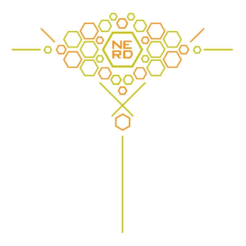 Nerd Hex Muster Gradient