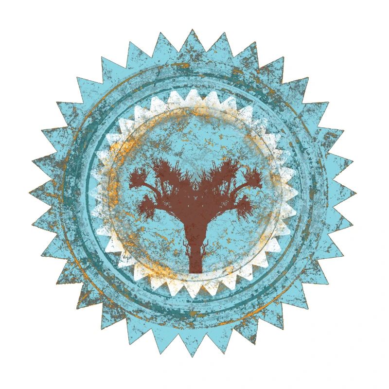 Distressed Tree Seal Blue Mallorca