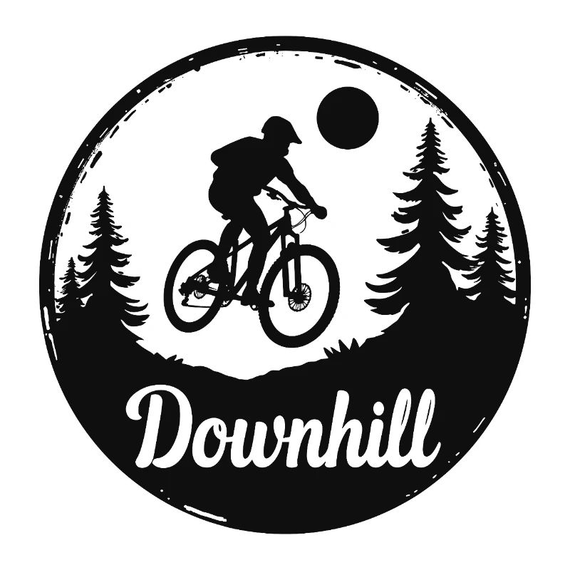 Aventure de VTT en descente dans la forêt
