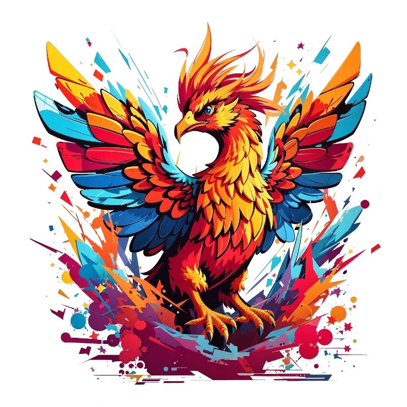 Explosion de couleur de Phénix de Feu