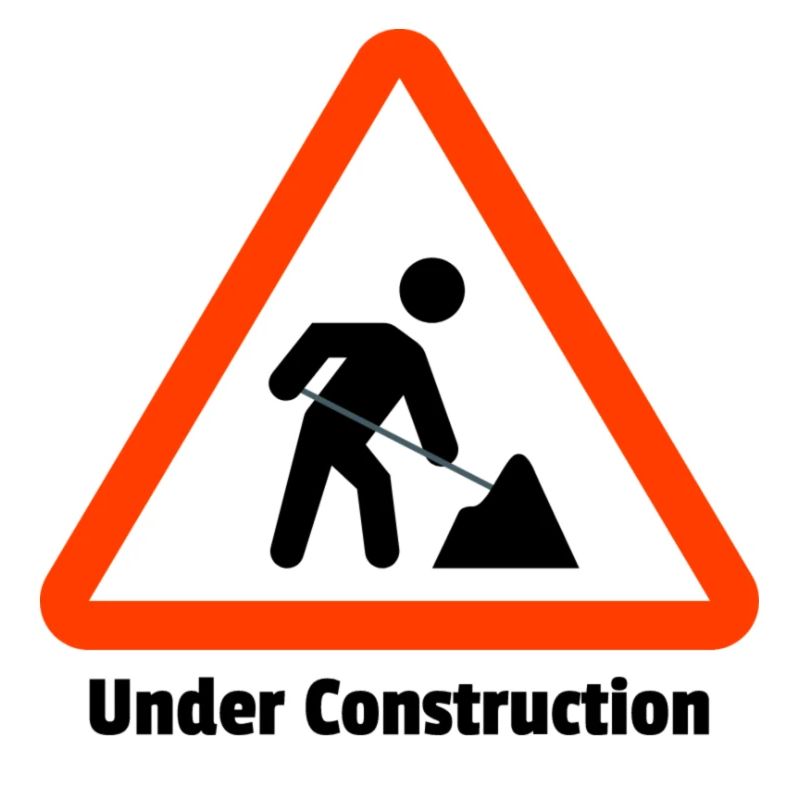 Excavation pit warning sign illustration