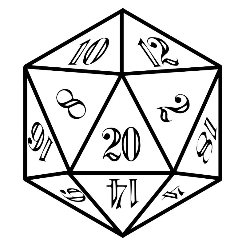 D20 Bad Sample RPG Dice Saying