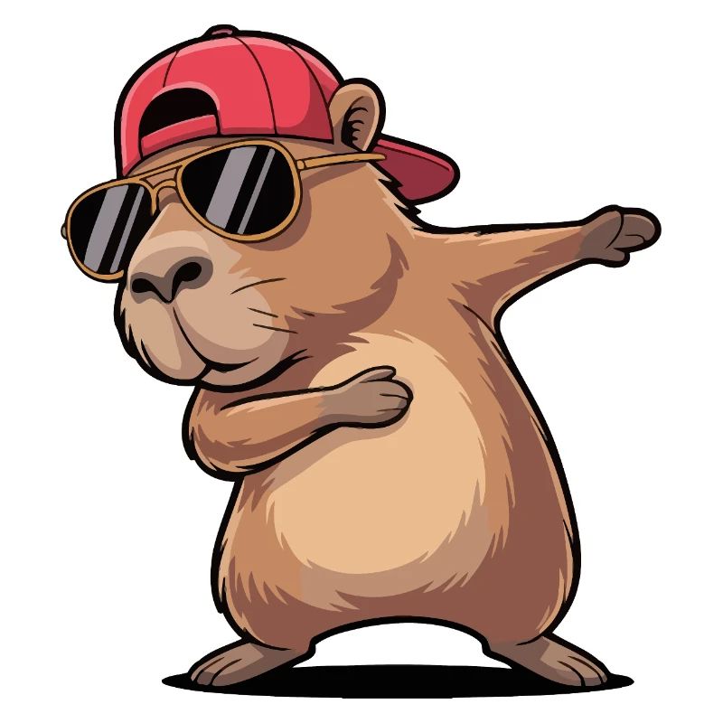 Cooles Capybara-Dabbing