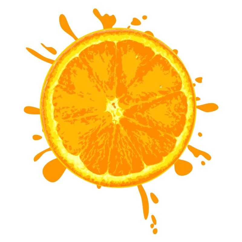 Orange Slice Splash Design