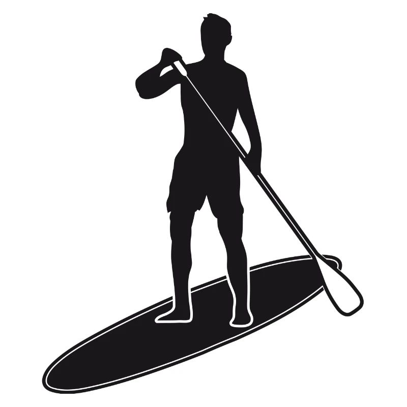 Stand up paddling - Mann mit Paddle Board