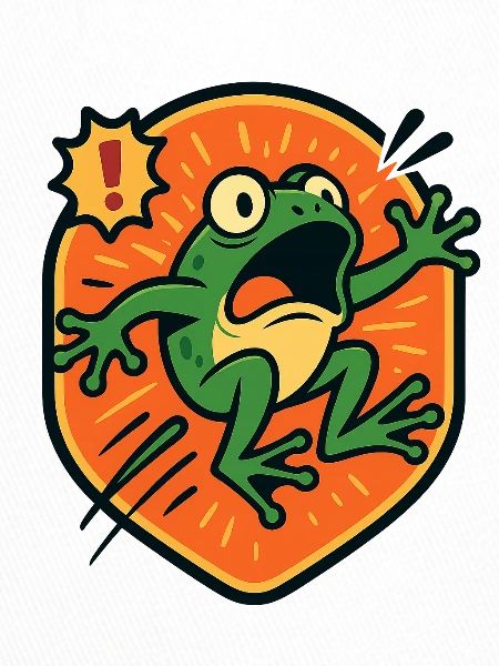 Panic Frog badge