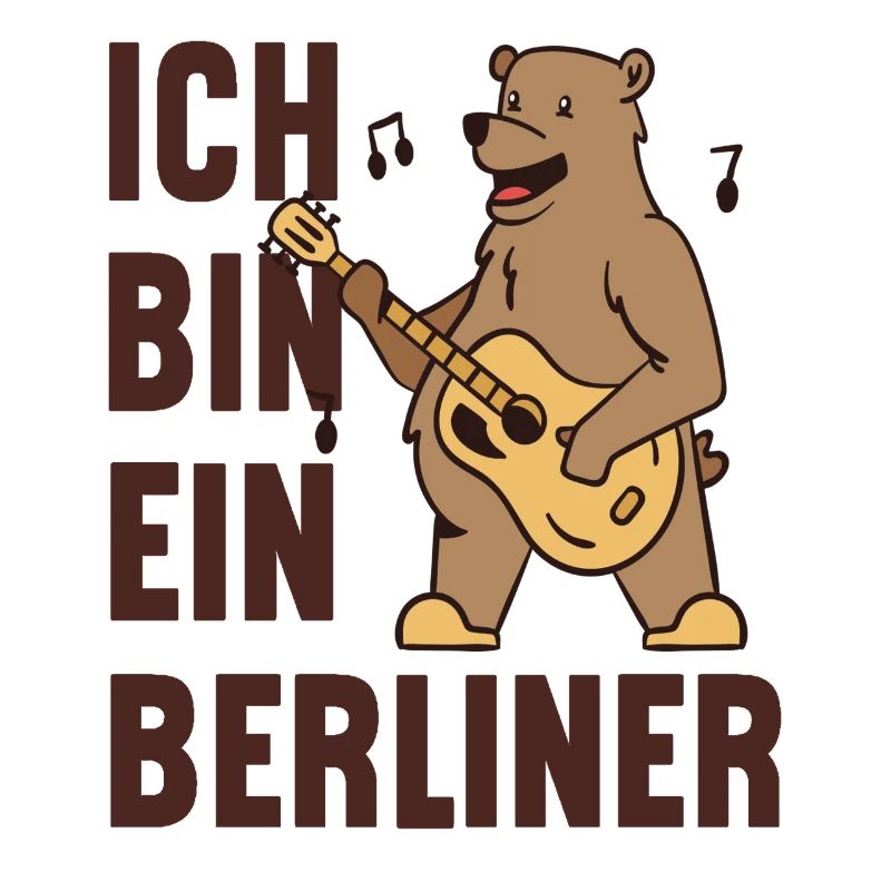 Berliner-Bär mit Gitarre - Ich bin ein Berliner!