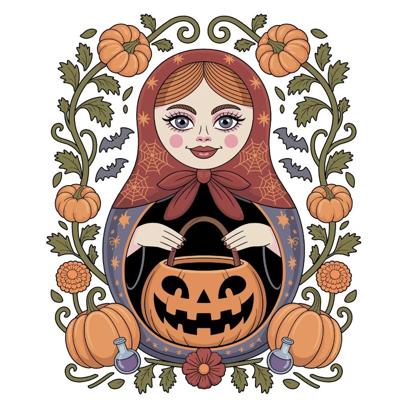 Halloween Matryoshka Pumpkin Magic