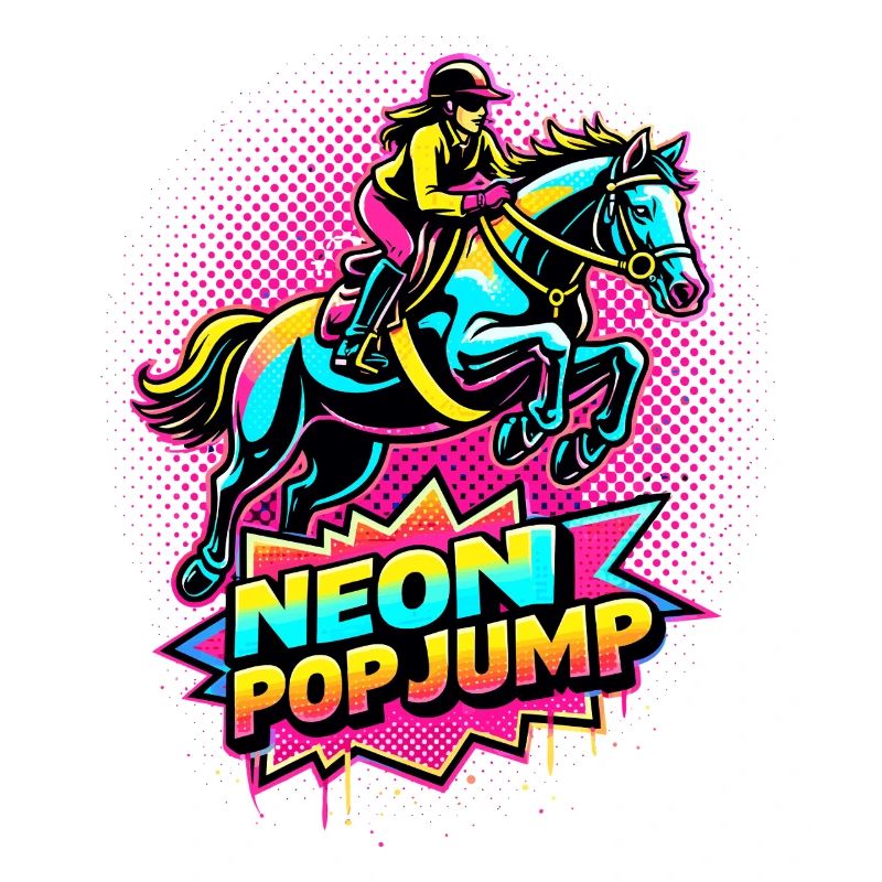 Saut Pop Néon – Cheval de saut à cheval d’équitation