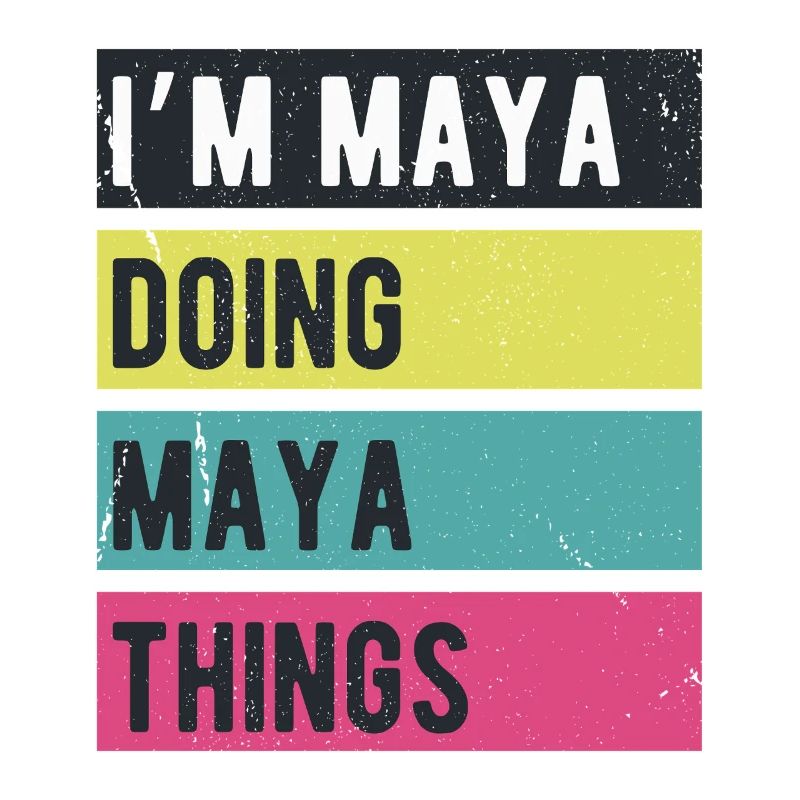 Ich bin Maya und mache Maya-Dinge Retro-Farben
