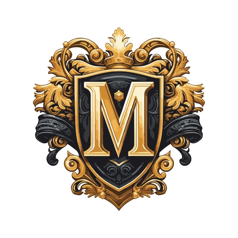 M Buchstabe Name Krone