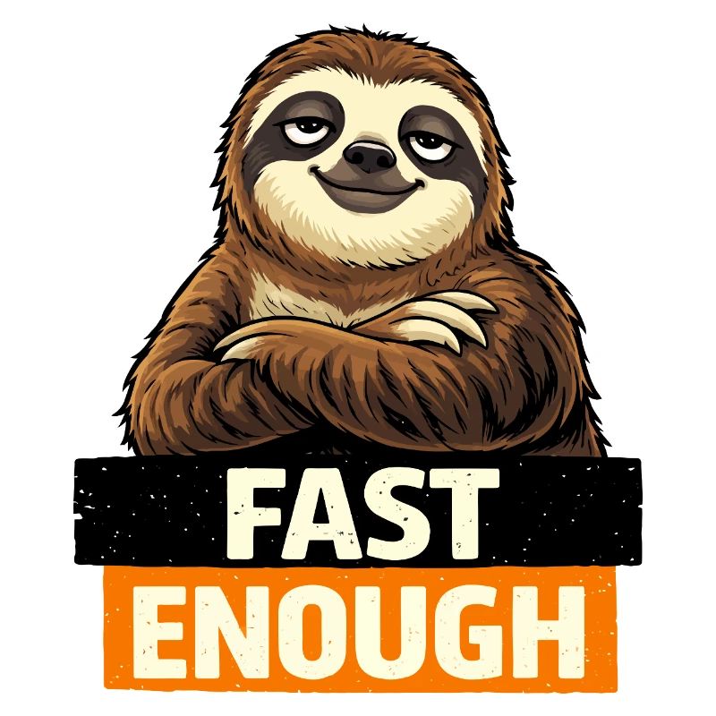 Fast Enough Sloth Graphic