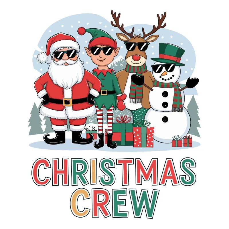 Weihnachts Crew Illustration