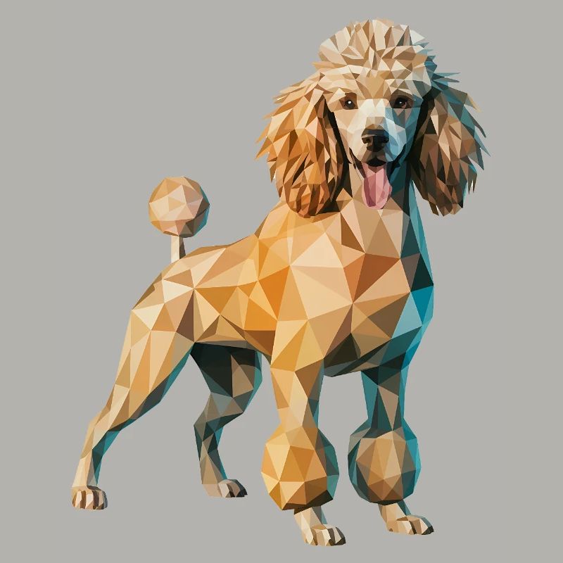 Poodle - Cool Low Poly Logo