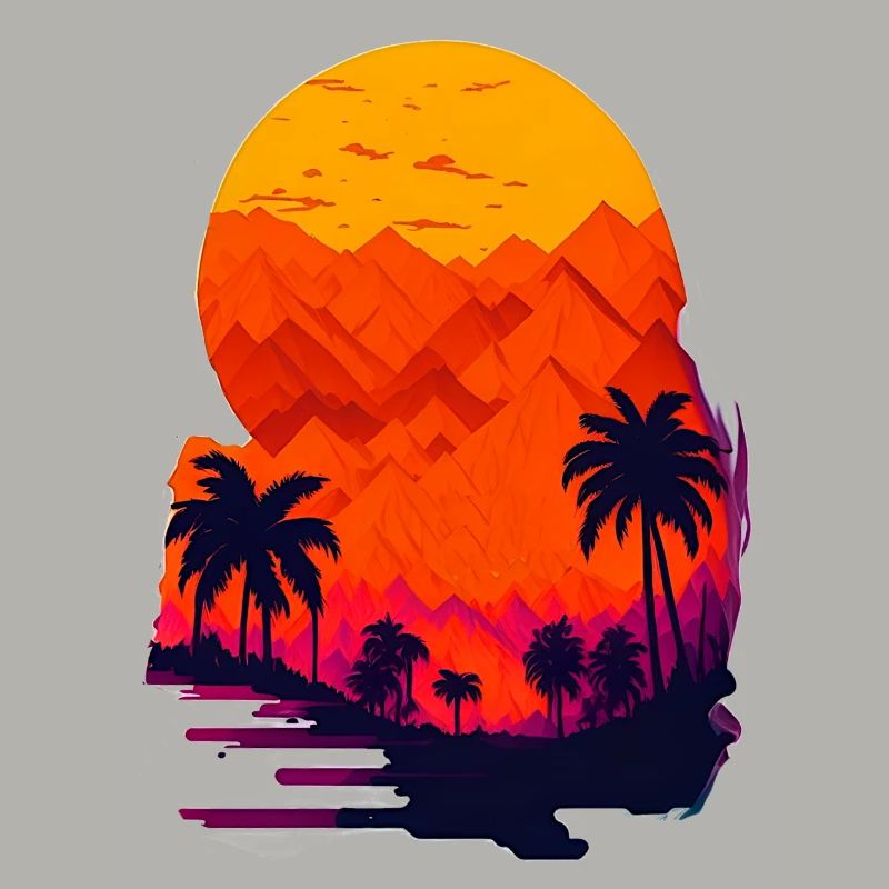 Coucher de soleil dans le désert
