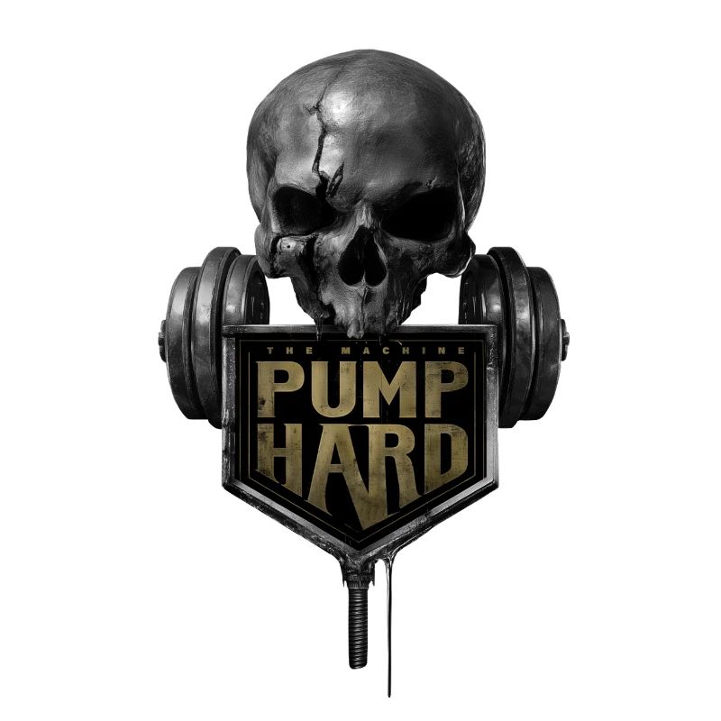 Schädel mit Hantel: Pump Hard