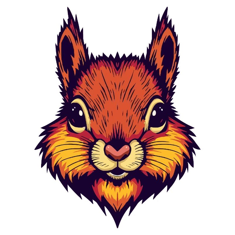 Leuchtend herbstliches Eichhörnchen 