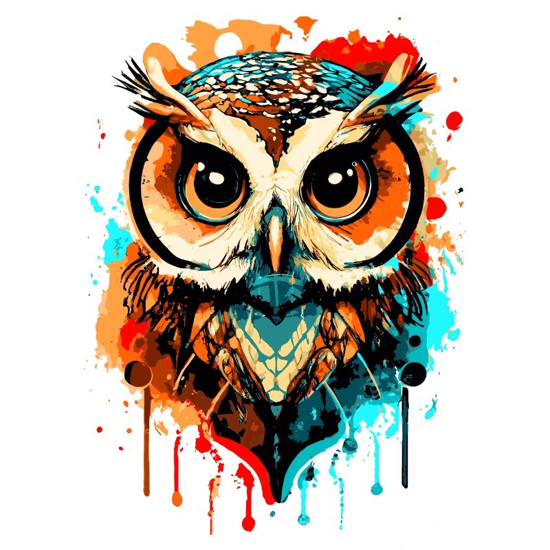 Eule Bunt - Nachteule - Schleiereule - Eulen Kauz