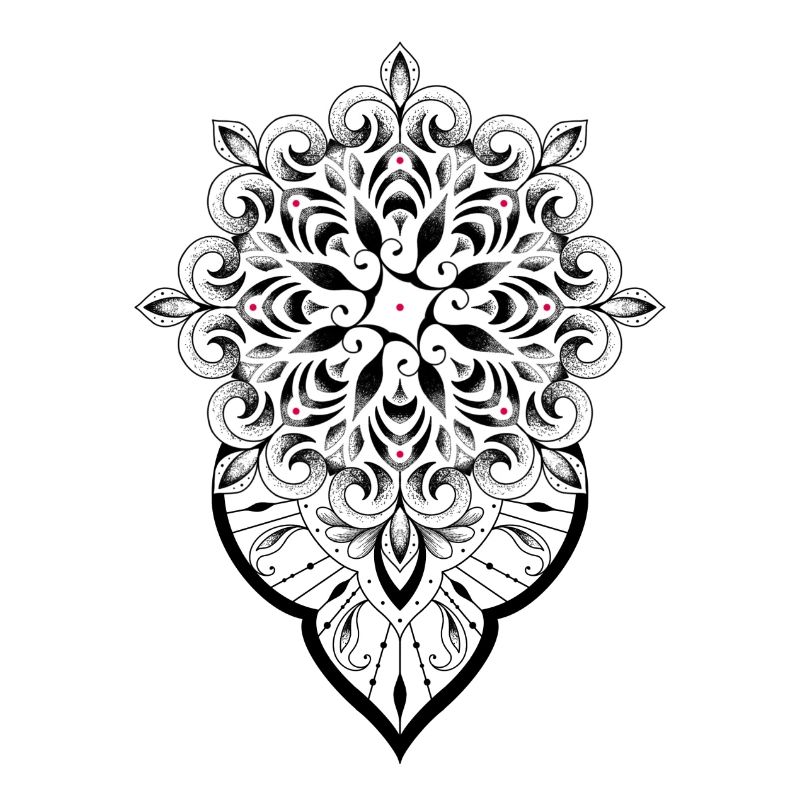 Mandala graphique dot work