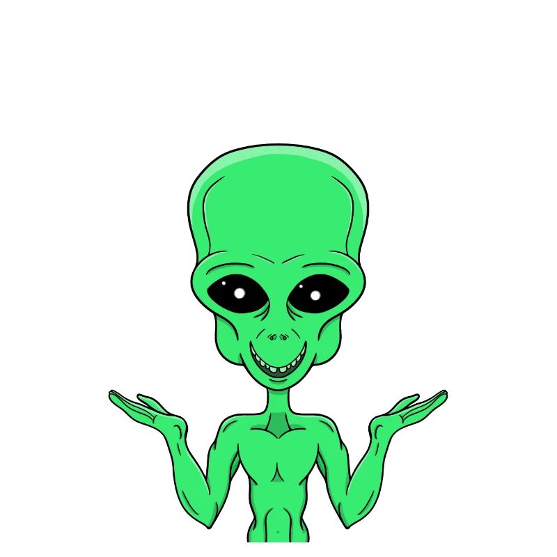 Un extraterrestre vert dans le doute