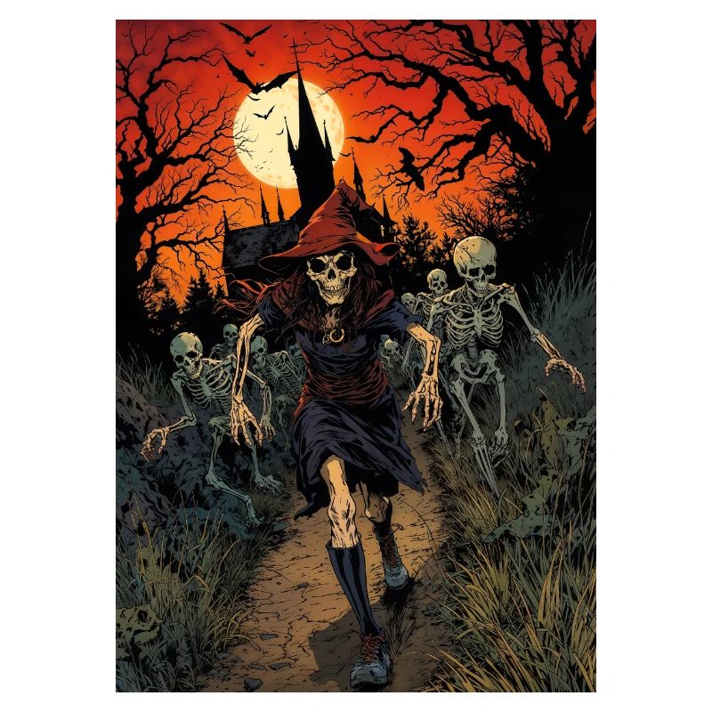 Grim Wanderer in Haunted Dusk