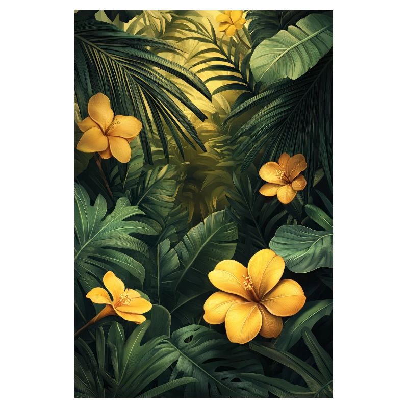 Fleurs tropicales dans la forêt feuillue