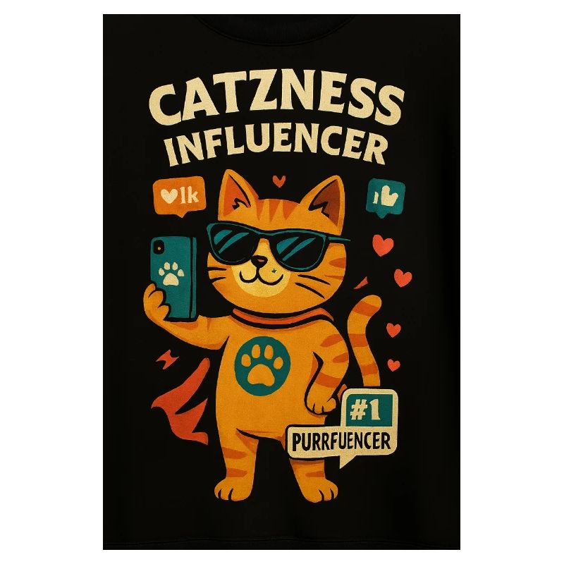 Chat influenceur avec lunettes de soleil