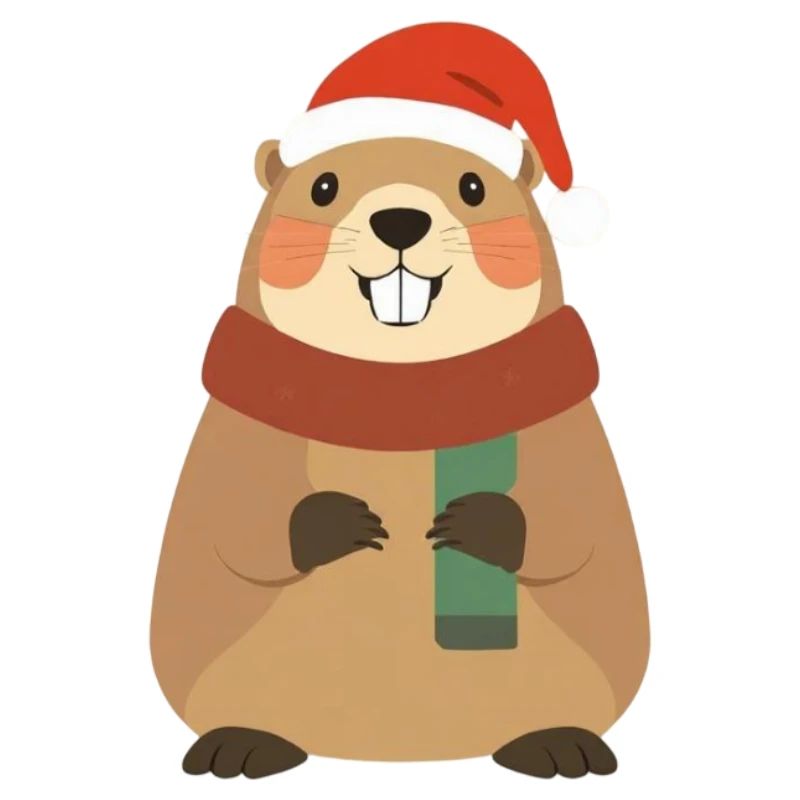 Marmotte avec écharpe