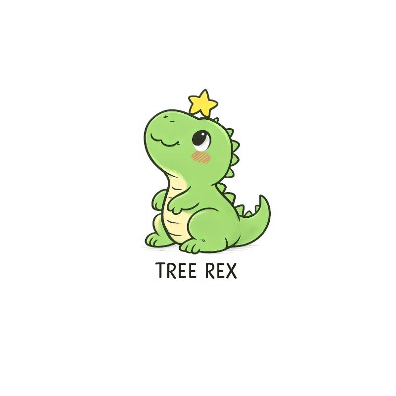 Kawaii Tree Rex Dino