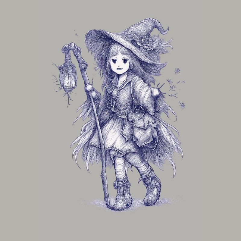 Forest Witch with Lantern