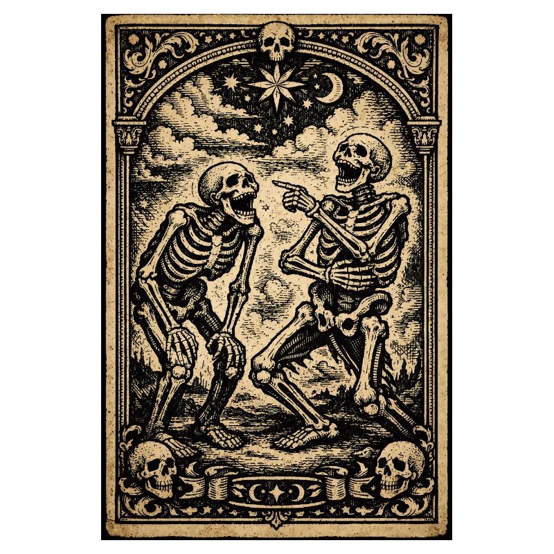 Skeleton Serenade Under Stars