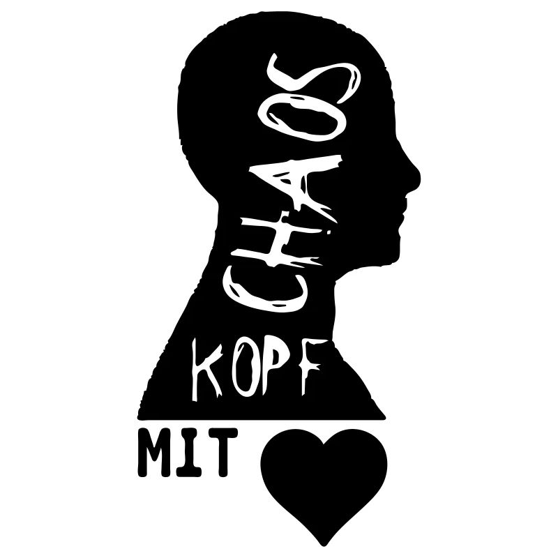 Chaoskopf mit Herz Geschenk