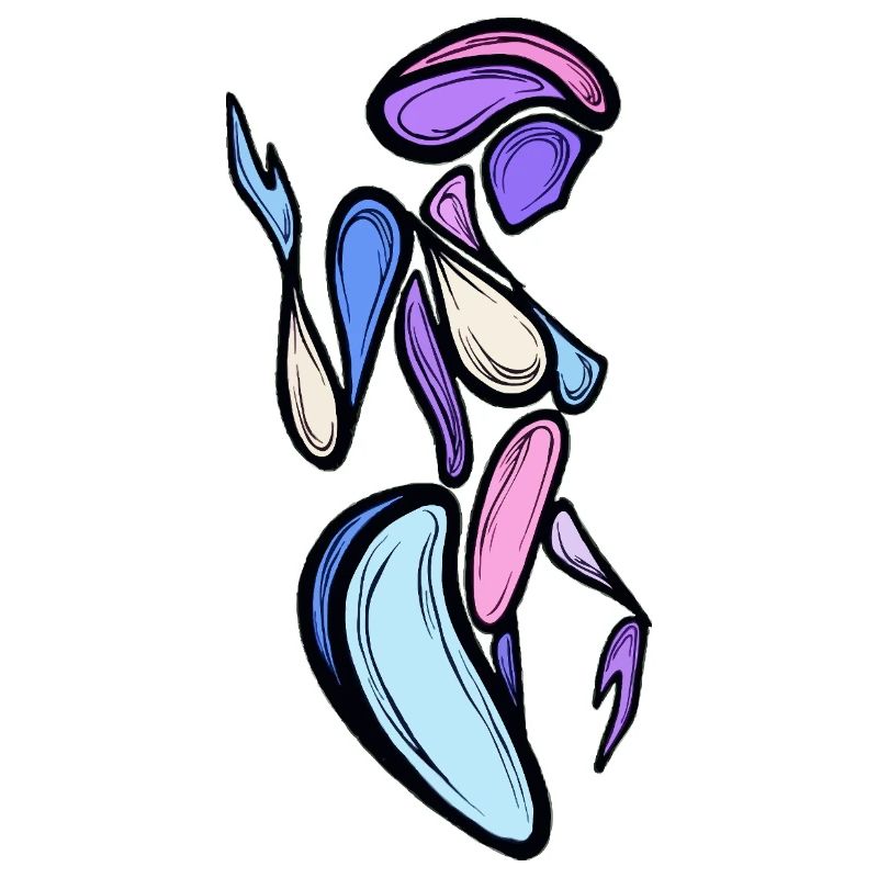 Femme abstraite Forme colorée