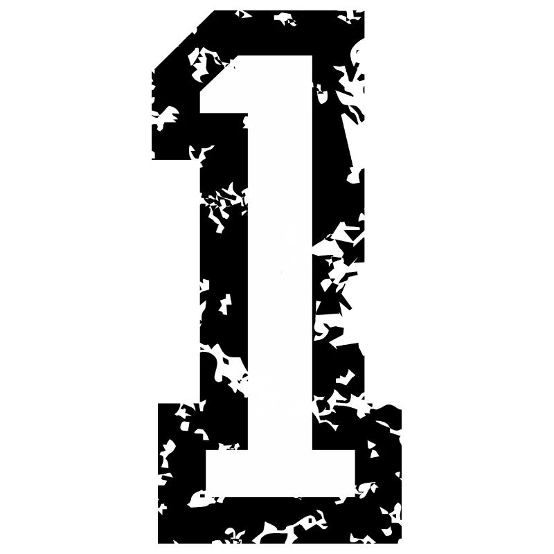 Le numéro une - No. 1 (deux couleurs) blanc