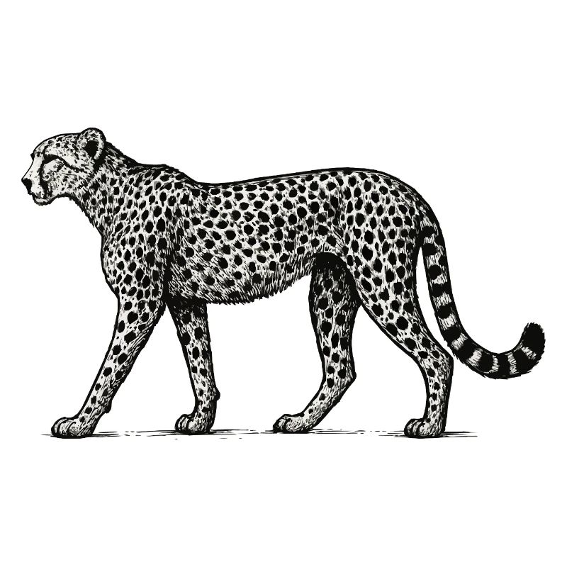 Motif léopard noir et blanc