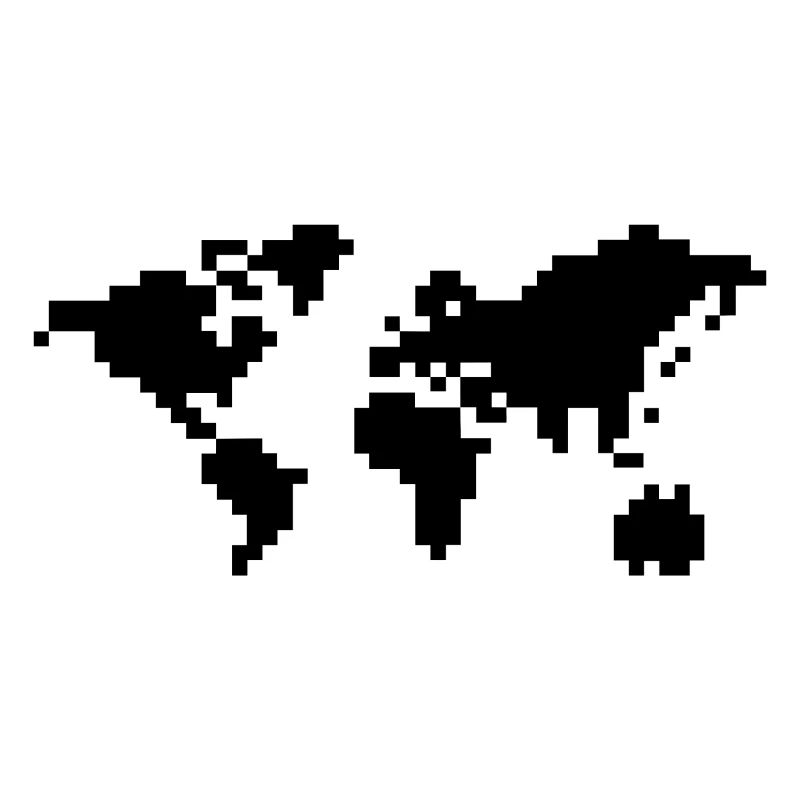 Pixel world map