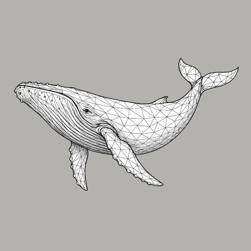 Geometrischer Wal Polygon